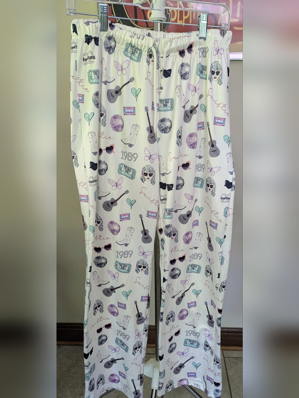 $15 Taylor Swift Eras Tour Size M Satin Pajama Pants  The Paisley Box